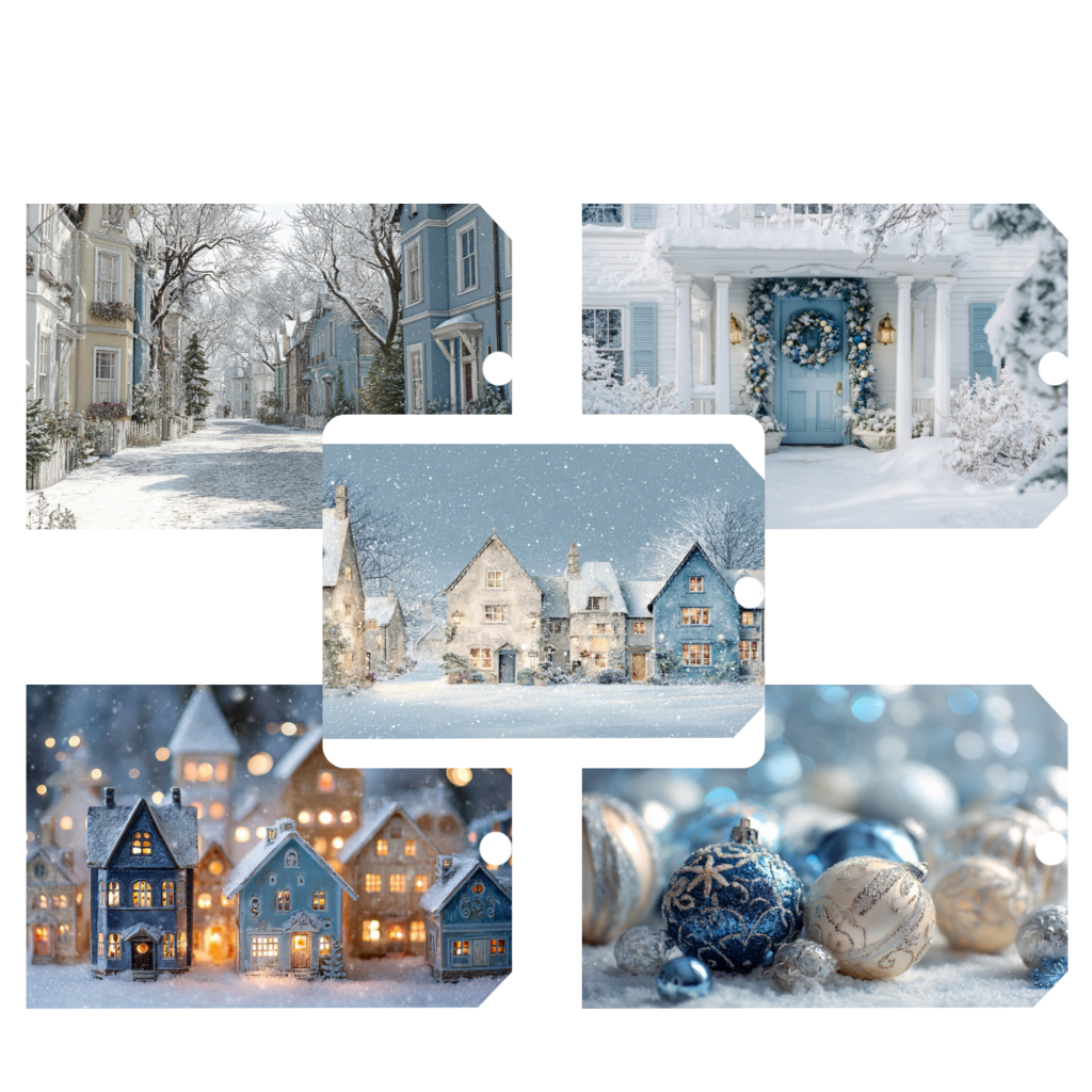 The Christmas Blues DIY Gift Tags 10 different designs b